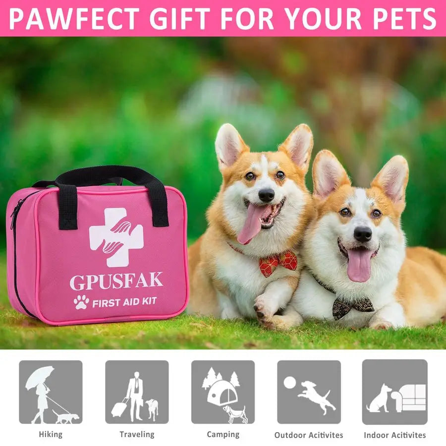 Dog And Cat First Aid Kit 136Piece For Travel Essentials