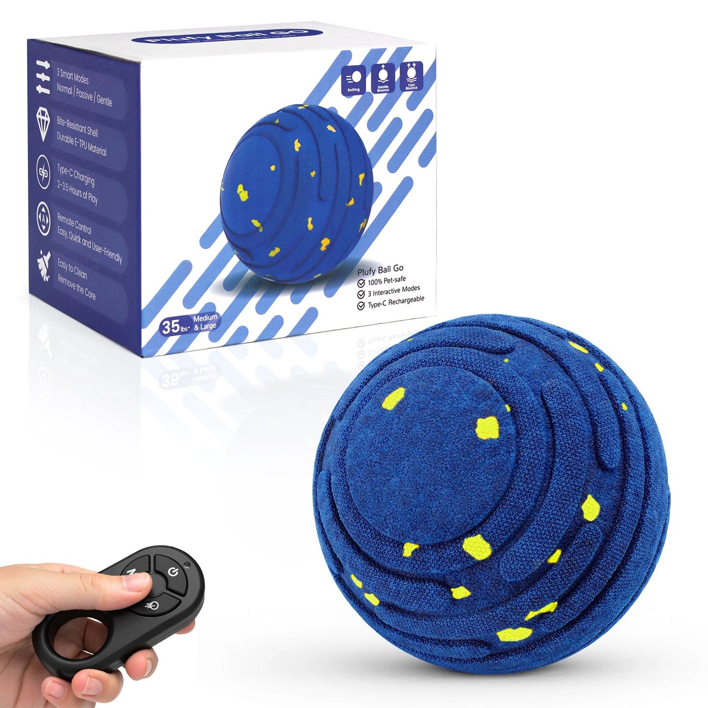 Indestructible Smart Interactive Dog Toy Ball For Aggressive Chewers