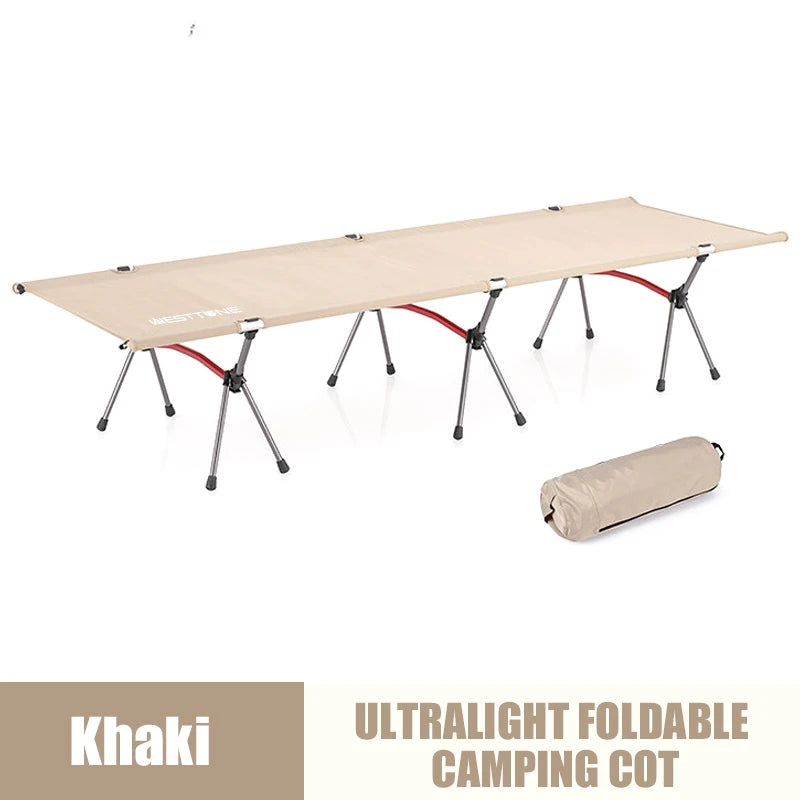 WESTTUNE Ultra Light Aluminum Folding Bed For Camping