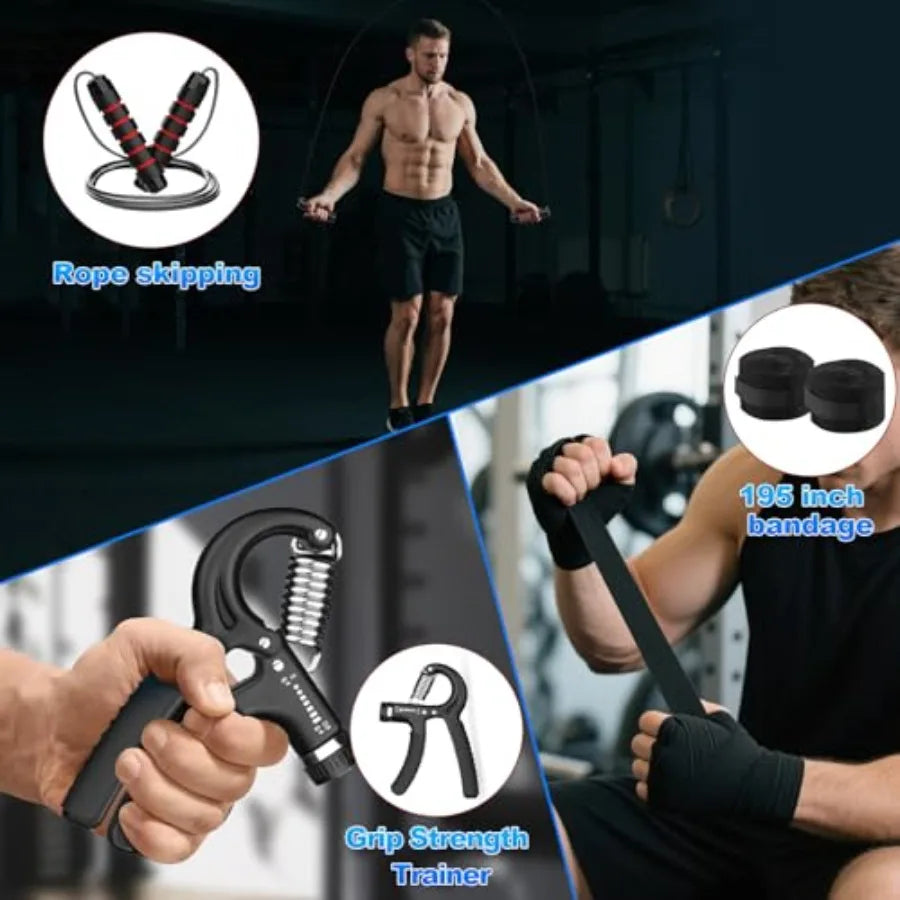Punching Bag Set For Adults With 12 Oz Boxing Gloves