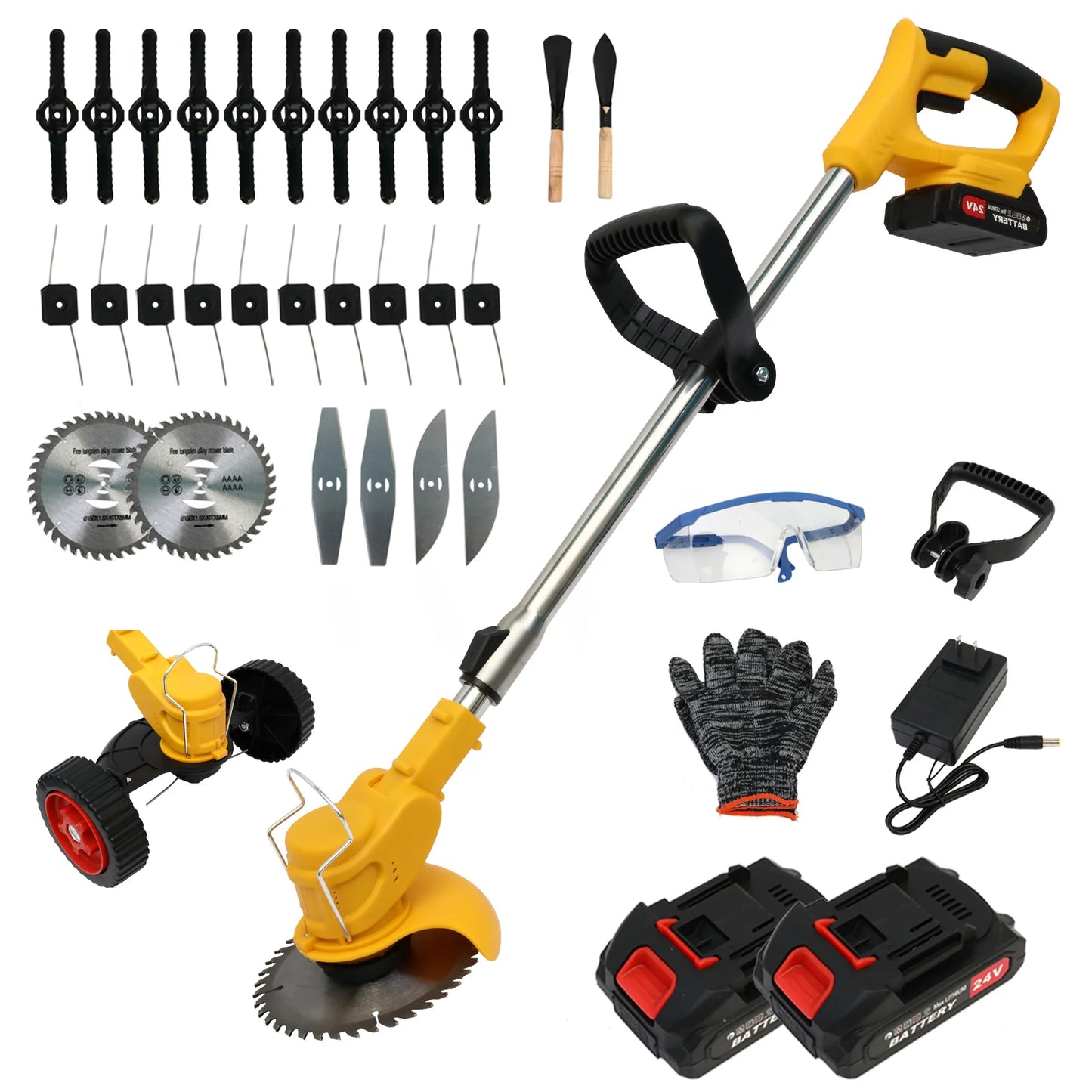 21V Cordless Grass Trimmer 3in1 With Batteries And Charger