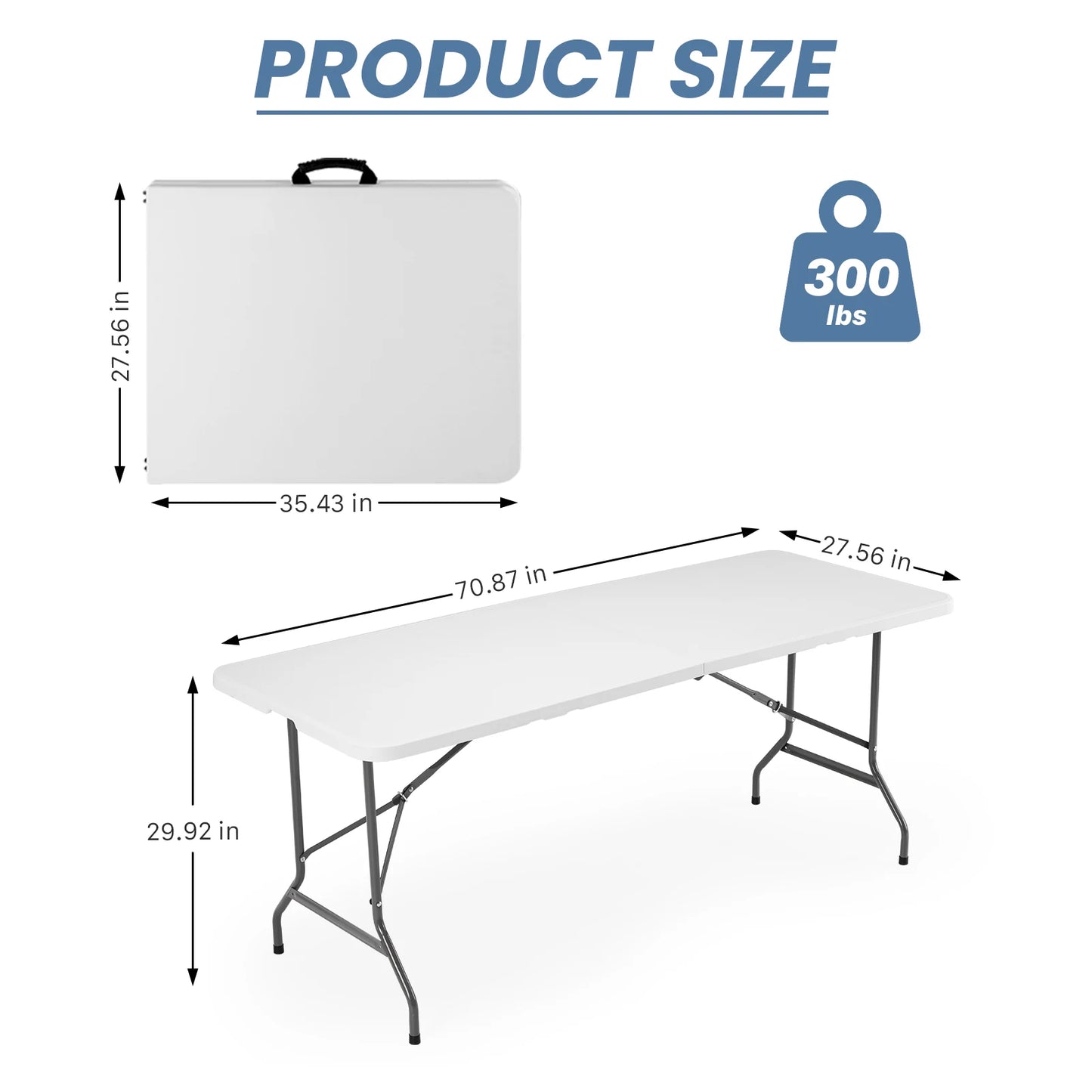 JHK Folding Outdoor Camping Table Portable Heavy Duty