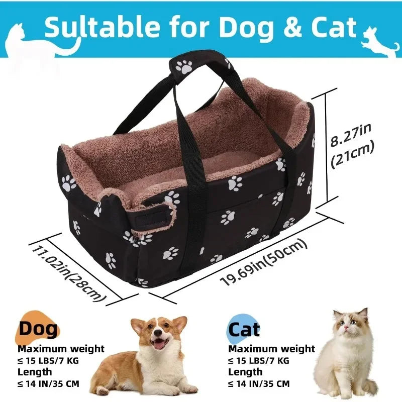 LETVIA Pet Car Carrier Center Console Seat For Pets