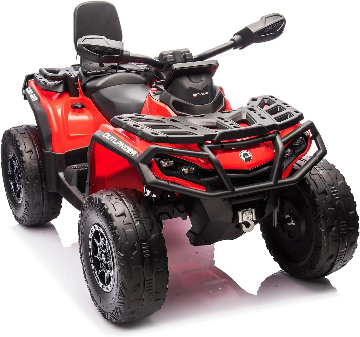 HiMISS 24V 4WD Kids Ride ATV With Leather Seats Bluetooth