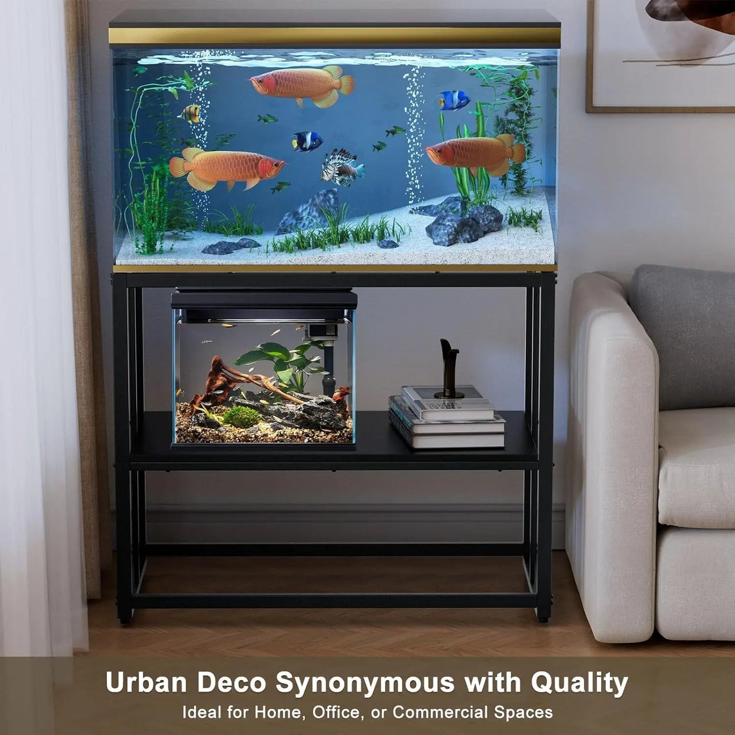 Metal Aquarium Stand 660LBS Capacity for Home Office