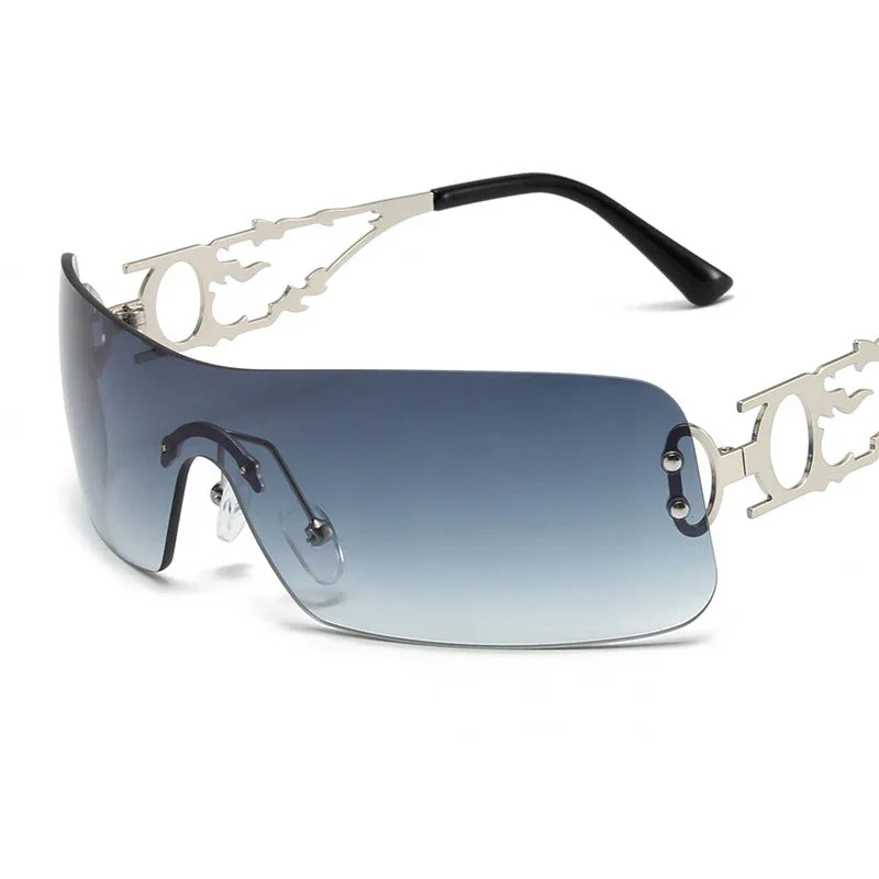 KEDEFAG Rimless Sunglasses UV400 For Women And Men
