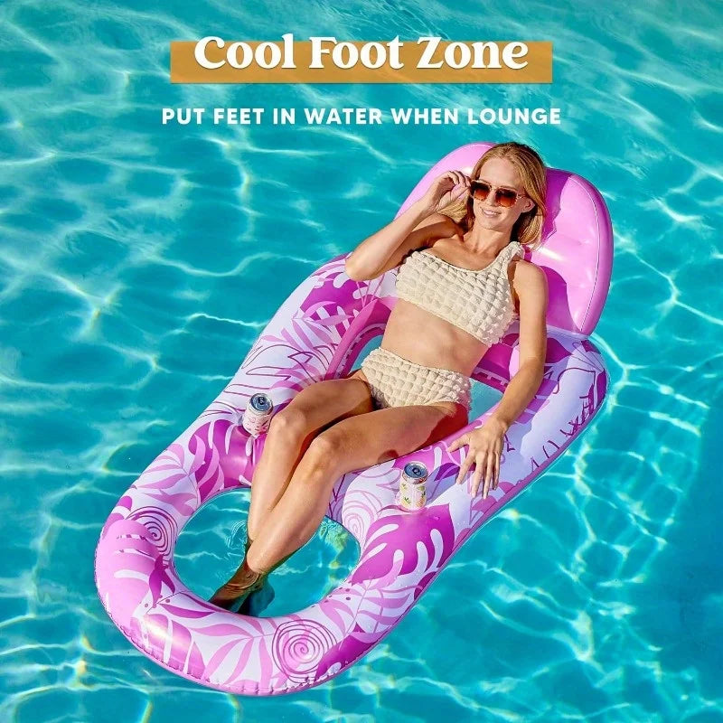 Joyfy Inflatable Pool Float Lounger for Summer Water Party