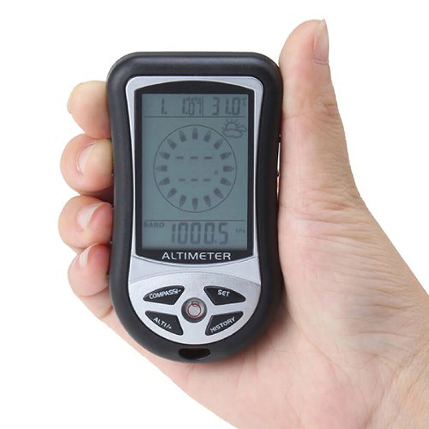 8-In-1 Handheld Digital Altimeter Compass Thermometer With Backlight