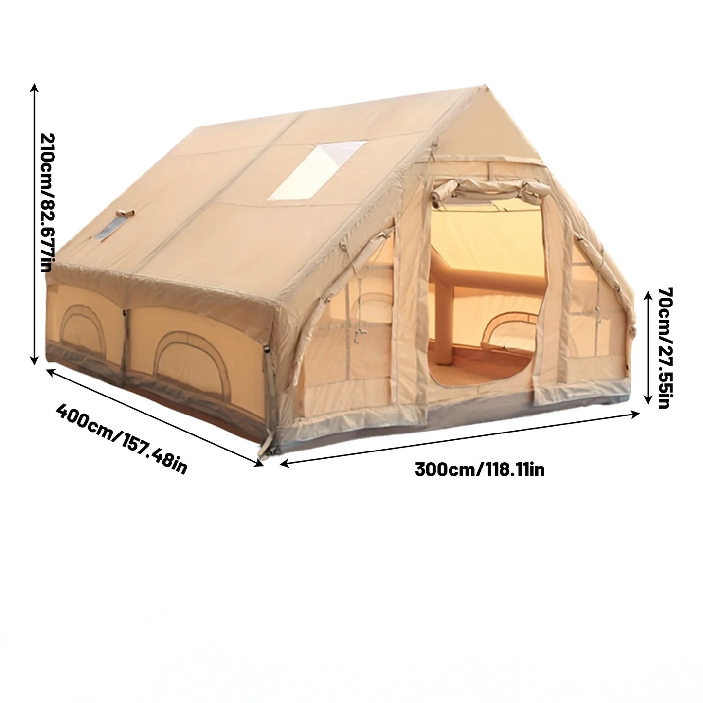 Pakicetus Inflatable Camping Tent Quick Setup For All Seasons