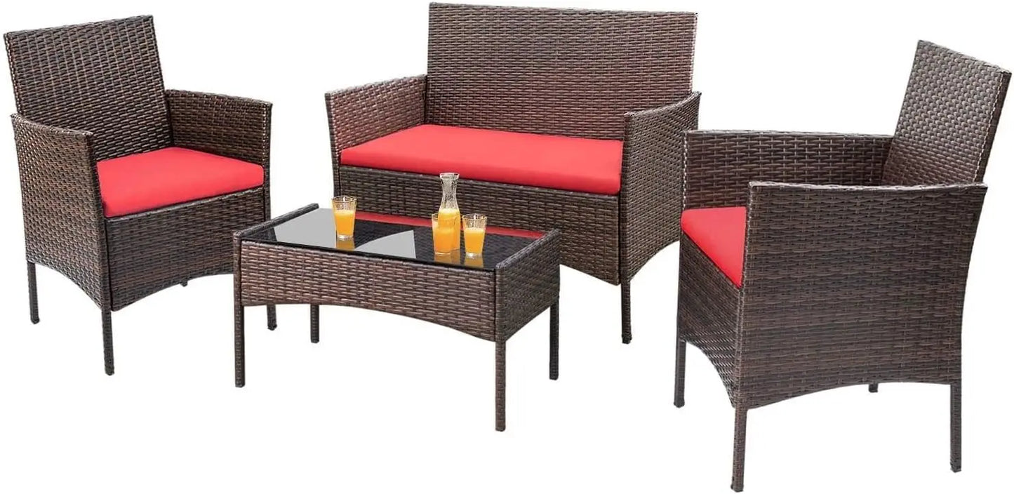 Outdoor Patio Furniture Sets Rattan Chair Wicker Set for Garden