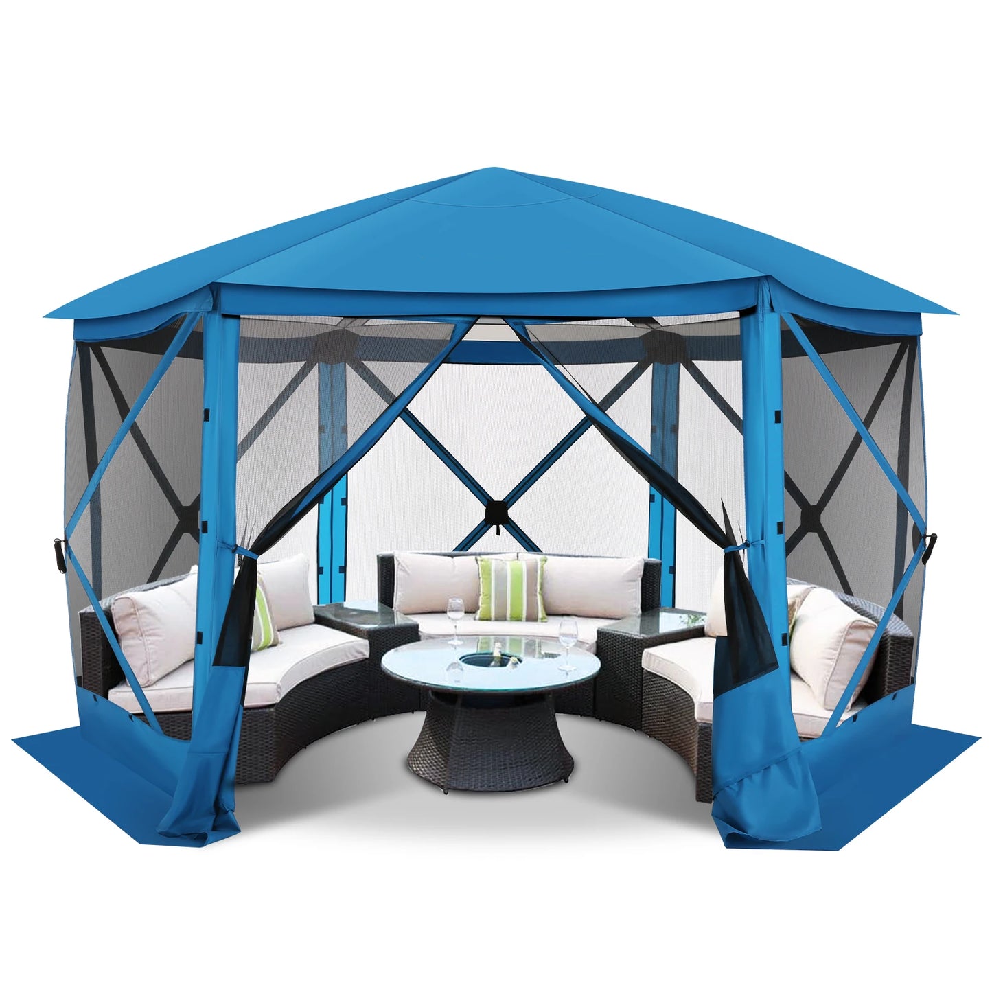 Tooluck Pop Up Gazebo Screen House Tent With Mosquito Netting And Awning