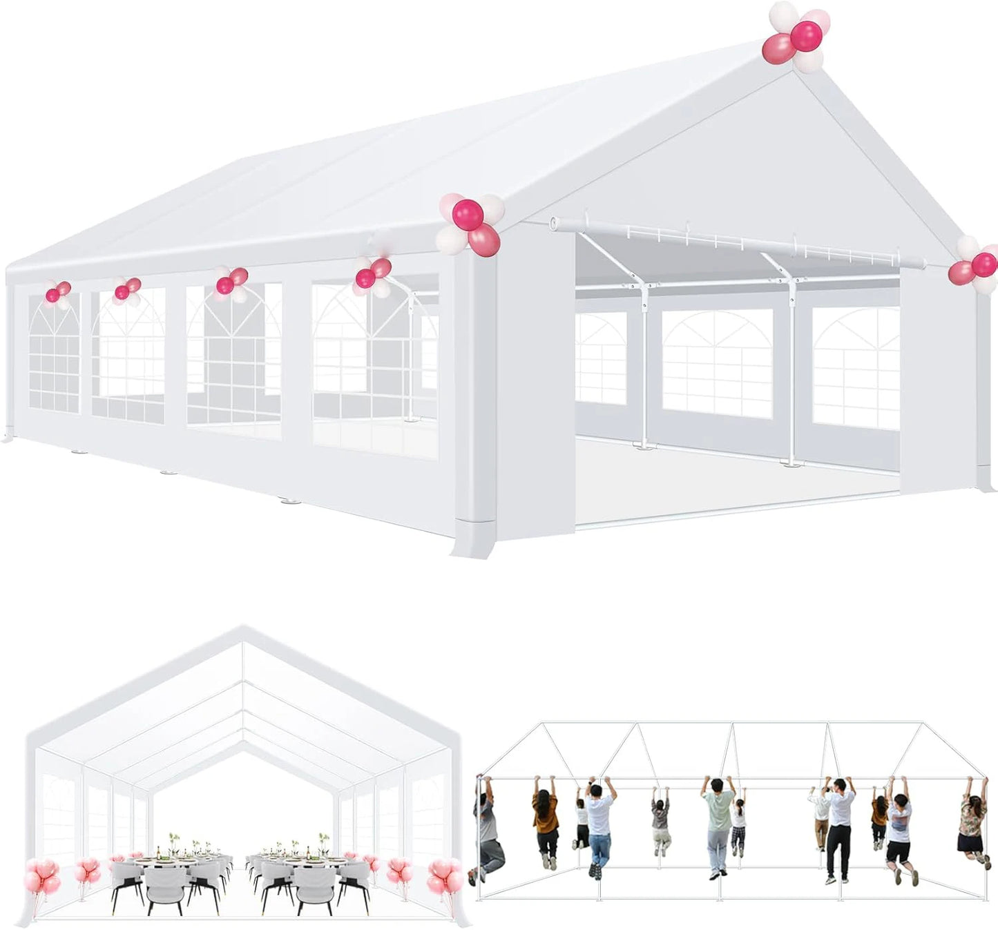COBIZI Party Tent Gazebo Heavy Duty UV Waterproof Wedding