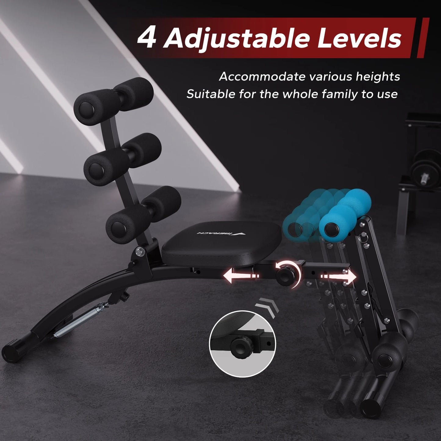 MERACH Ab Machine Multi Functional Workout Bench For Home Gym