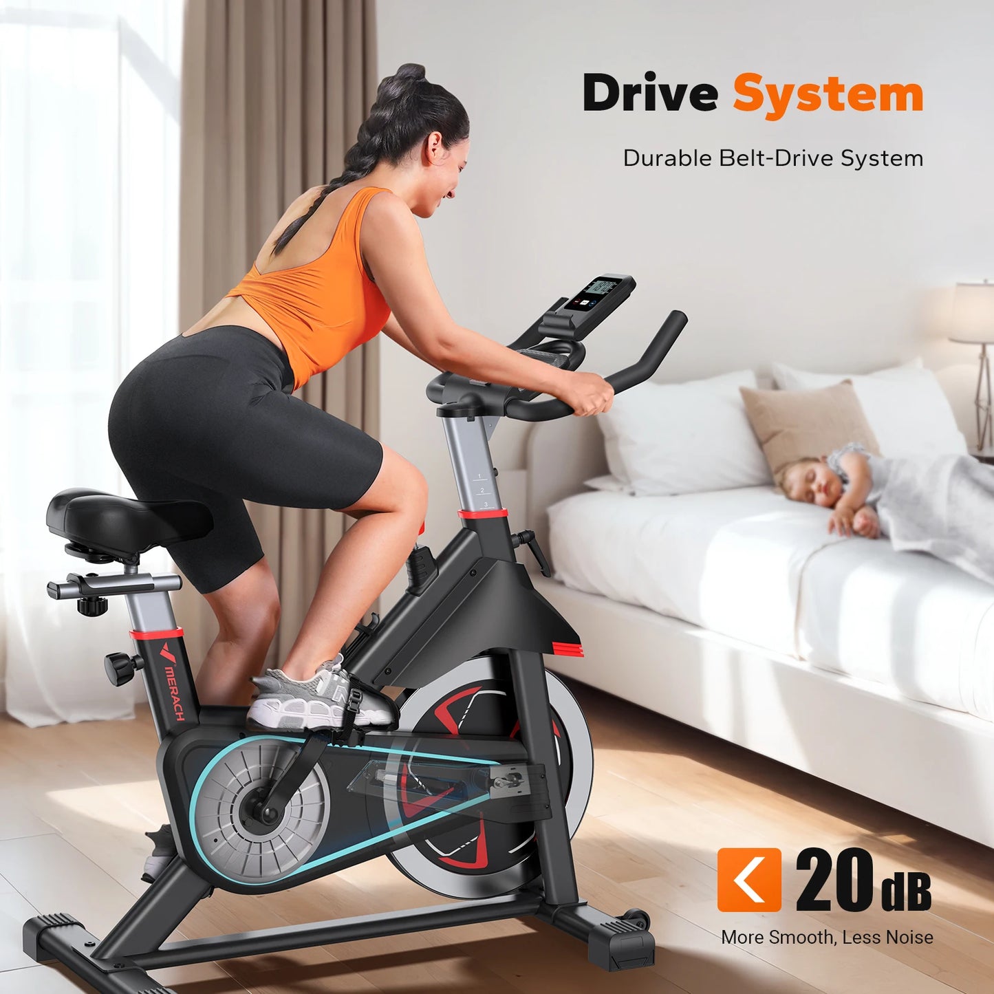 MERACH S38 Indoor Cycling Exercise Bike With Exclusive App