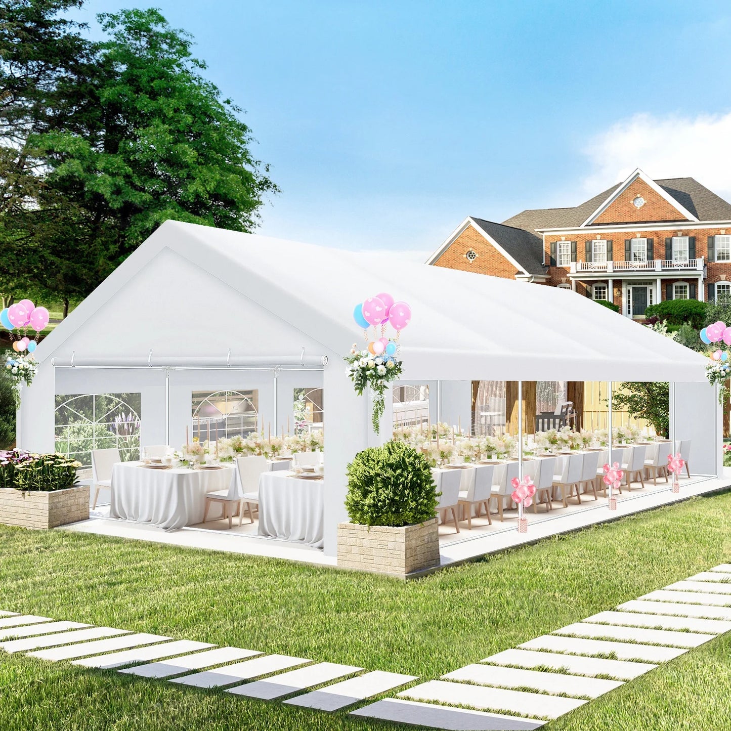 COBIZI Party Tent Gazebo Heavy Duty UV Waterproof Wedding