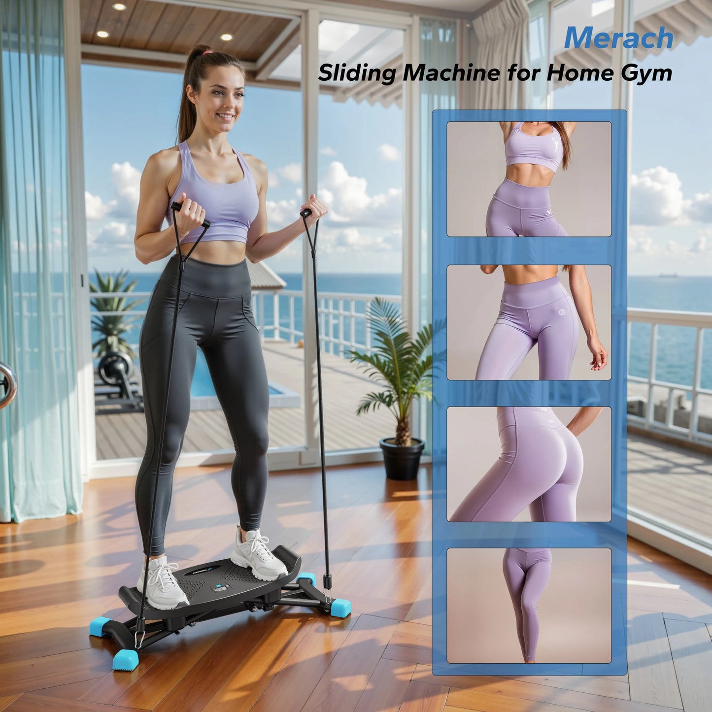 MERACH Simulated Ski Machine For Cardio Fitness And Workout