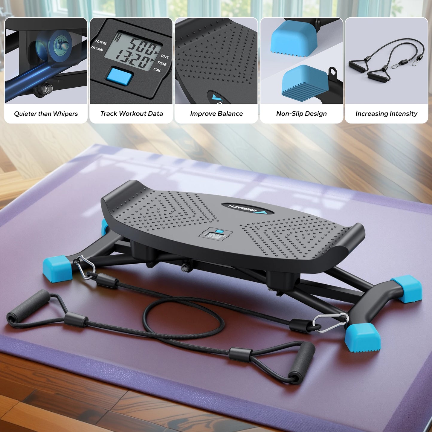 MERACH Simulated Ski Machine For Cardio Fitness And Workout