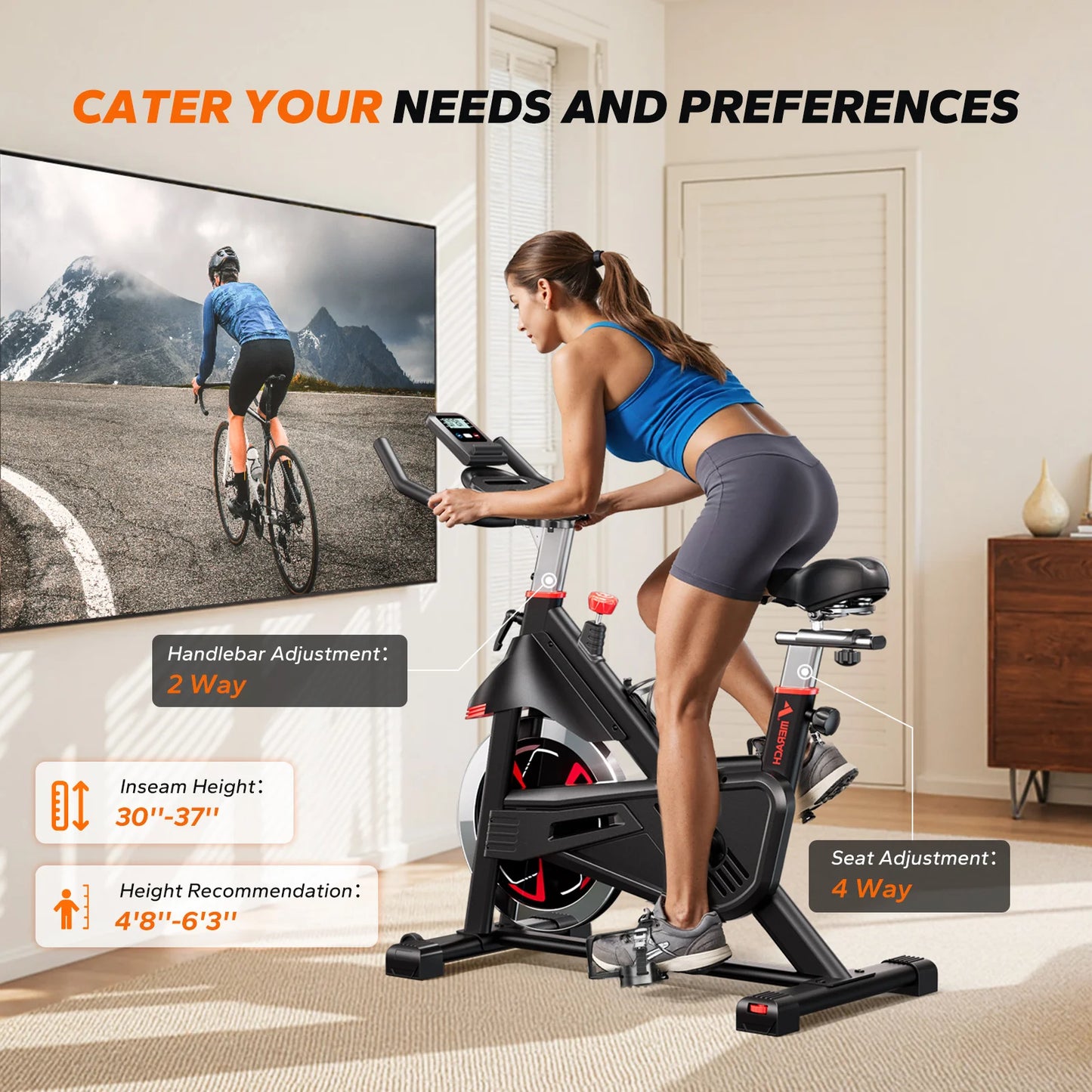 MERACH S38 Indoor Cycling Exercise Bike With Exclusive App