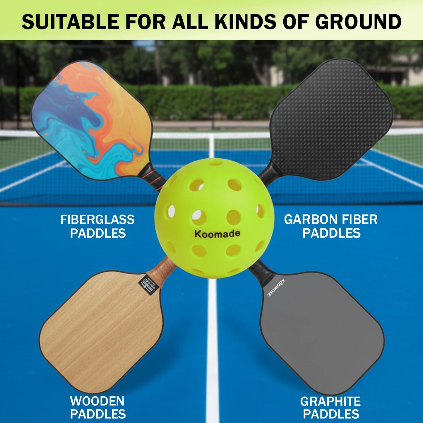 Outdoor Pickleballs 8 or 16 Pack USAPA Standard Training Balls