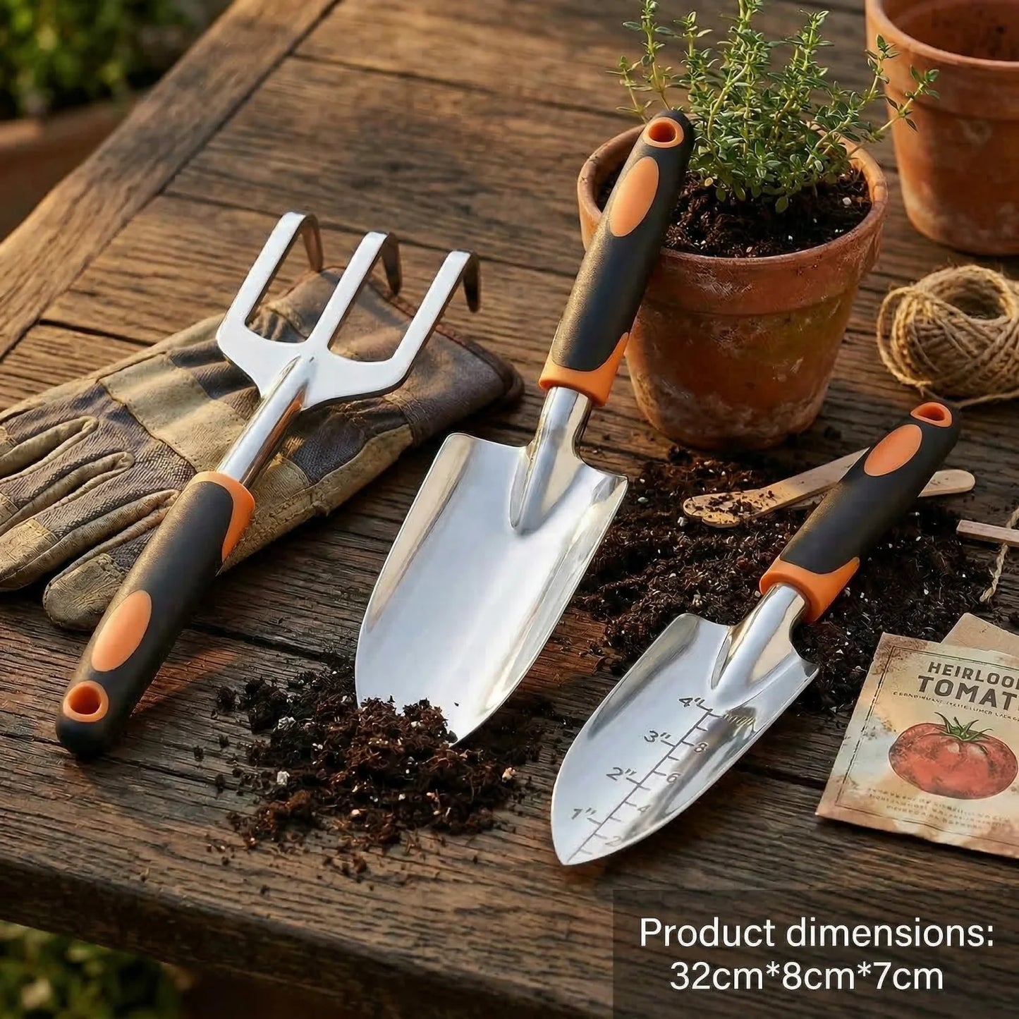 Precise Control Gardening Tools Set 3 Piece Magnesium Aluminum Trowels