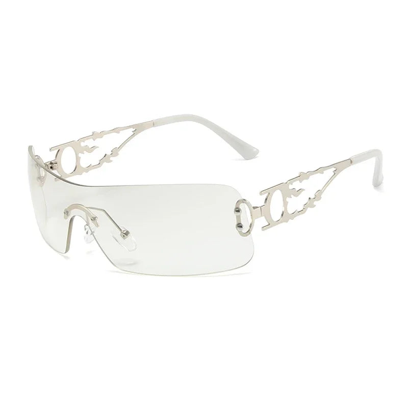 KEDEFAG Rimless Sunglasses UV400 For Women And Men