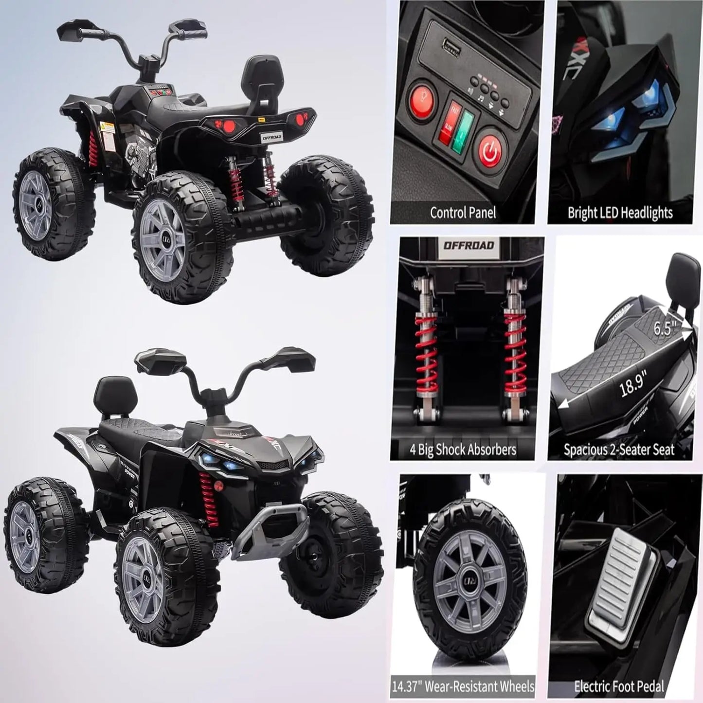 24V Kids Electric ATV Dual Motor Offroad Ride On Vehicle