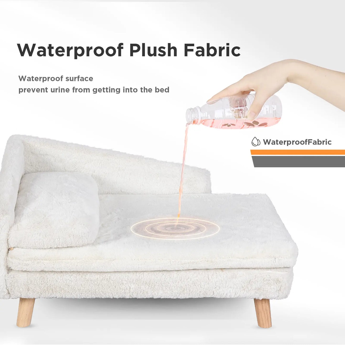 Elevated Pet Bed With Solid Wood Legs For Indoor Comfort