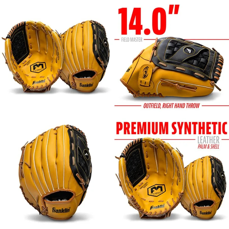 Field Master Baseball and Softball Glove for Adults and Youth