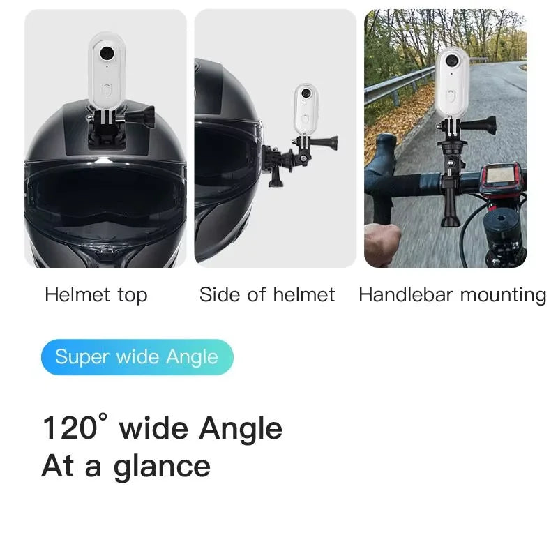 Outdoor Sports Action Camera 4K FHD Helmet Mount For Bicycle