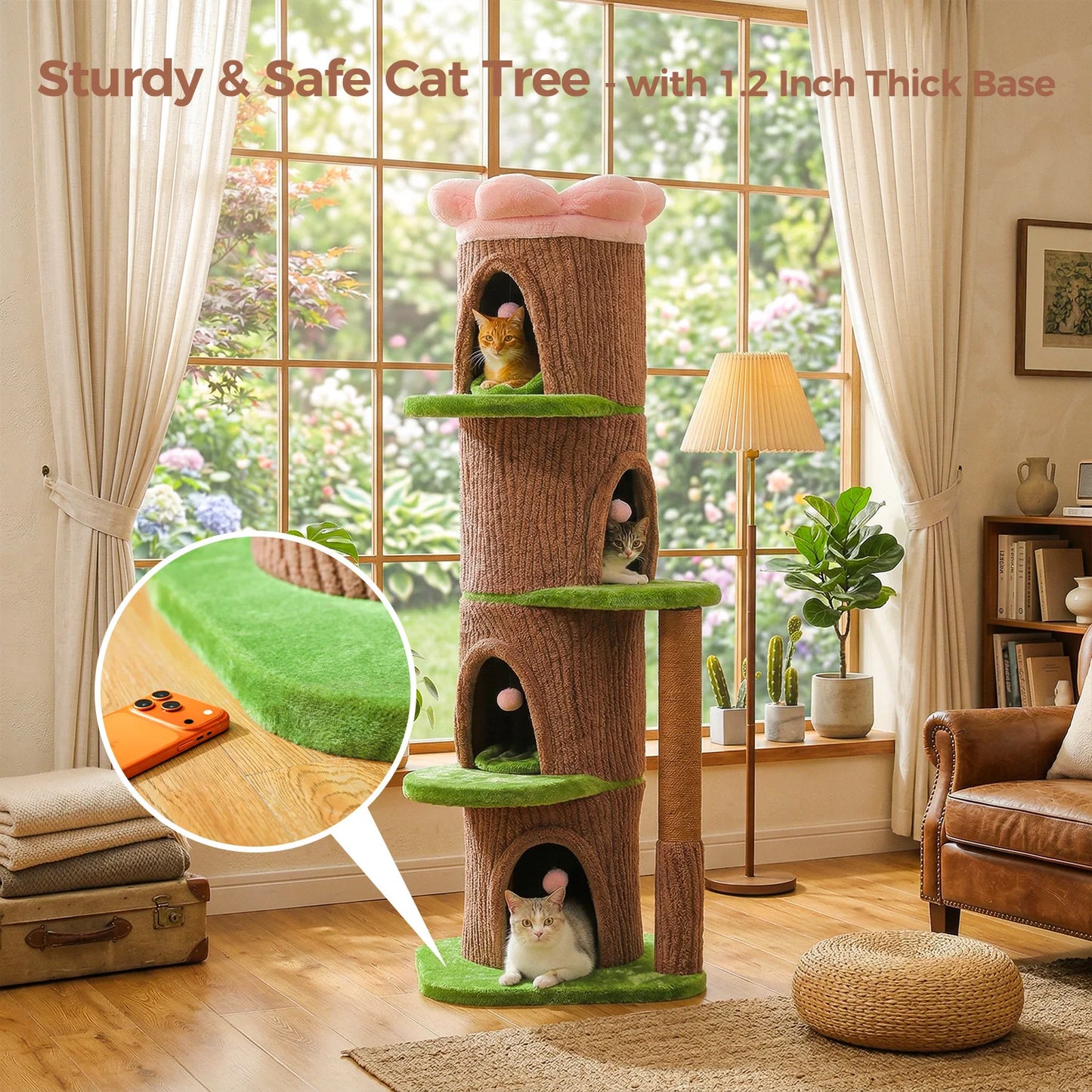 PAWZ Road Large Cat Tree With Scratching Post And Condos