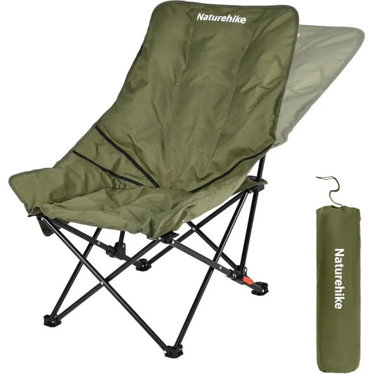 Portable Folding Camping Chair With Side Pocket And Carry Bag
