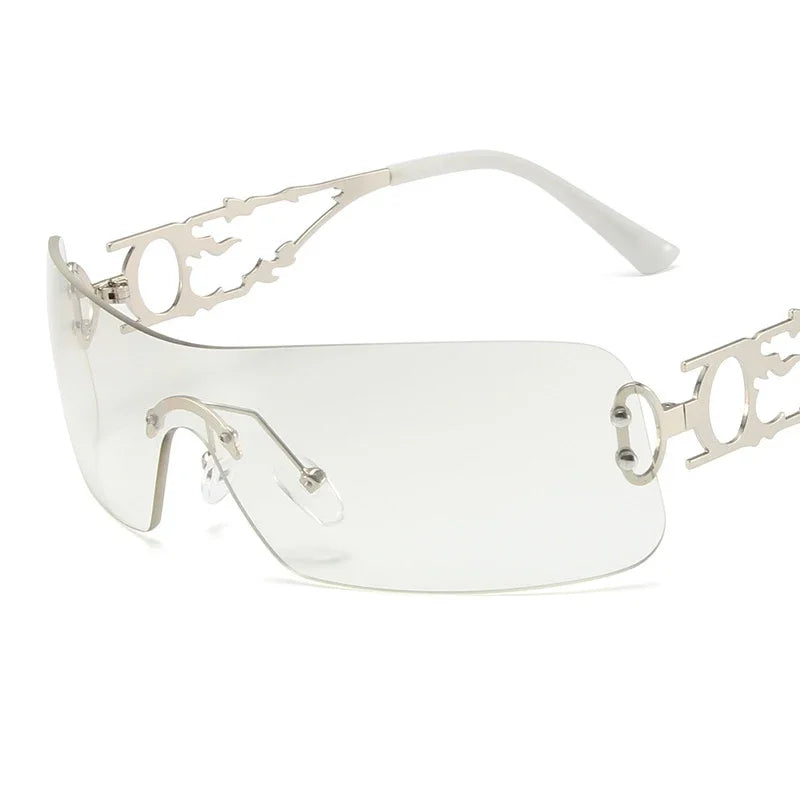 KEDEFAG Rimless Sunglasses UV400 For Women And Men