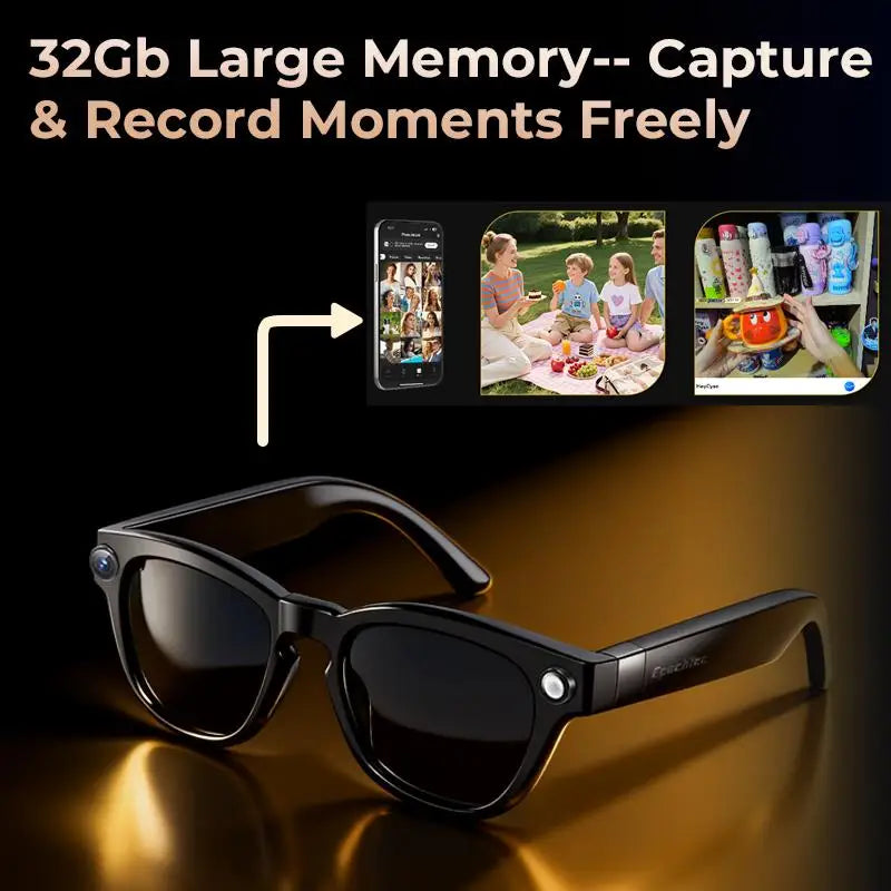 AI Translation Smart Glasses With Camera And Dual Microphones
