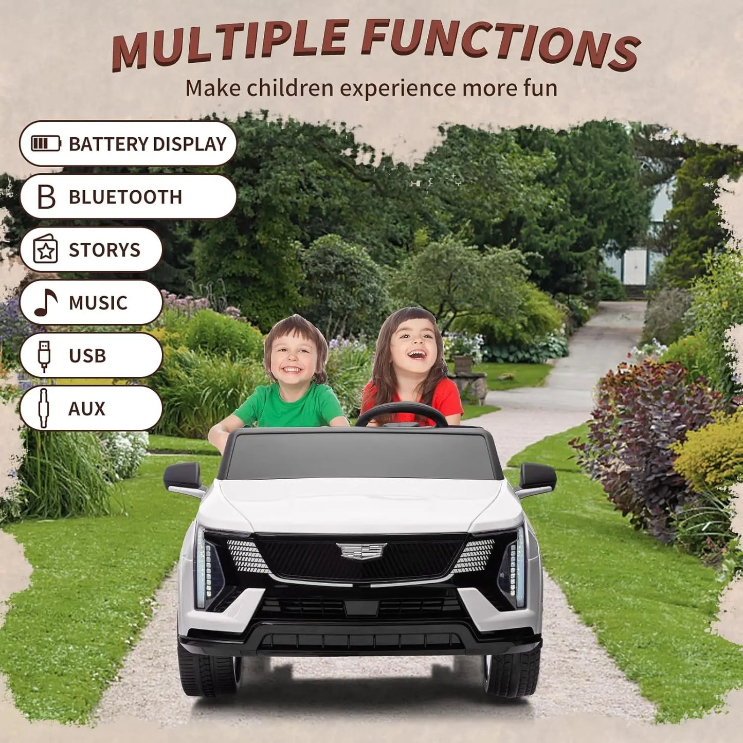 24V Licensed Kids Ride On Car With Remote Control Two Seater Four Wheel