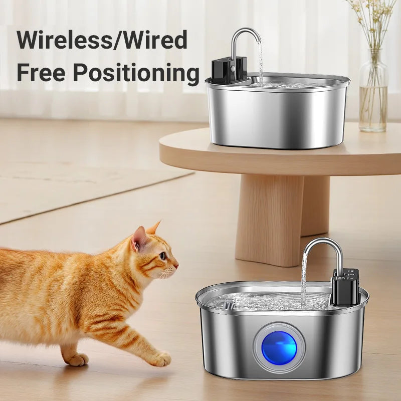 ROJECO Stainless Steel Cat And Dog Water Fountain With Sensor