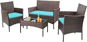 Outdoor Patio Furniture Sets Rattan Chair Wicker Set for Garden