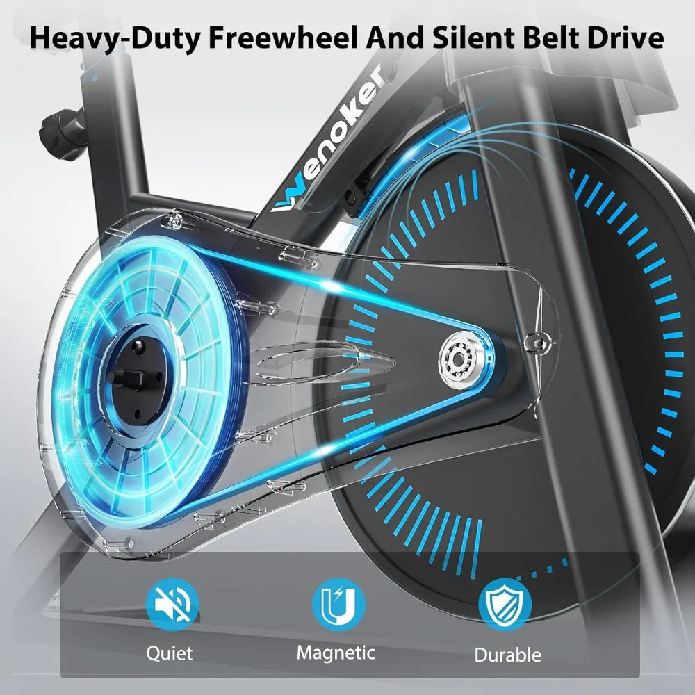 Magnetic Stationary Exercise Bike With App Sync And Adjustable Seat