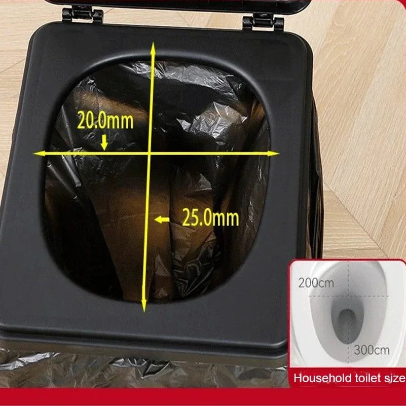 HOMEFISH Portable Folding Toilet With Lid For Outdoor Emergencies