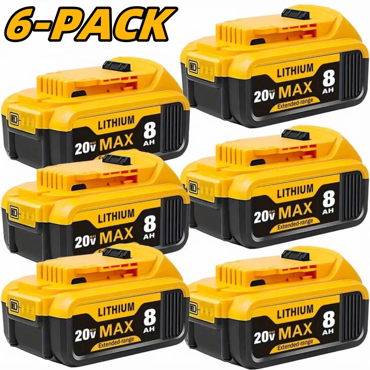 Blawhi 8.0Ah 20V Lithium Battery For Dewalt Cordless Tools
