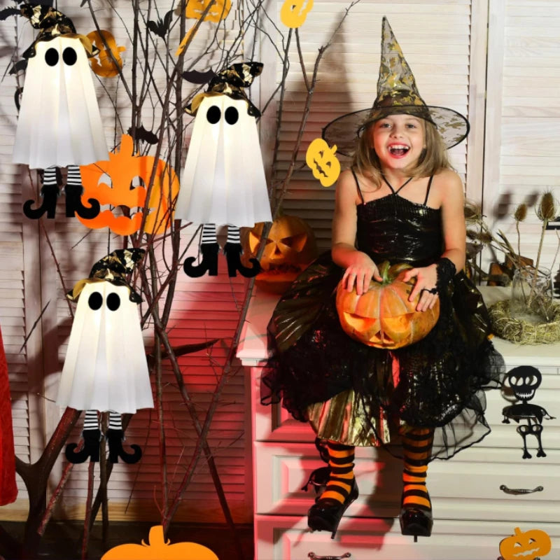 Halloween LED Witch Ghost Hanging Lights For Outdoor Decorations