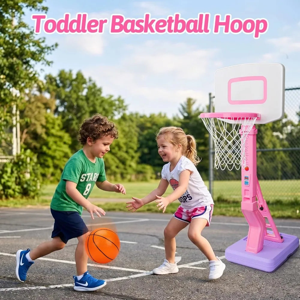 Adjustable Kids Basketball Hoop Indoor Outdoor With Safe Sturdy Design