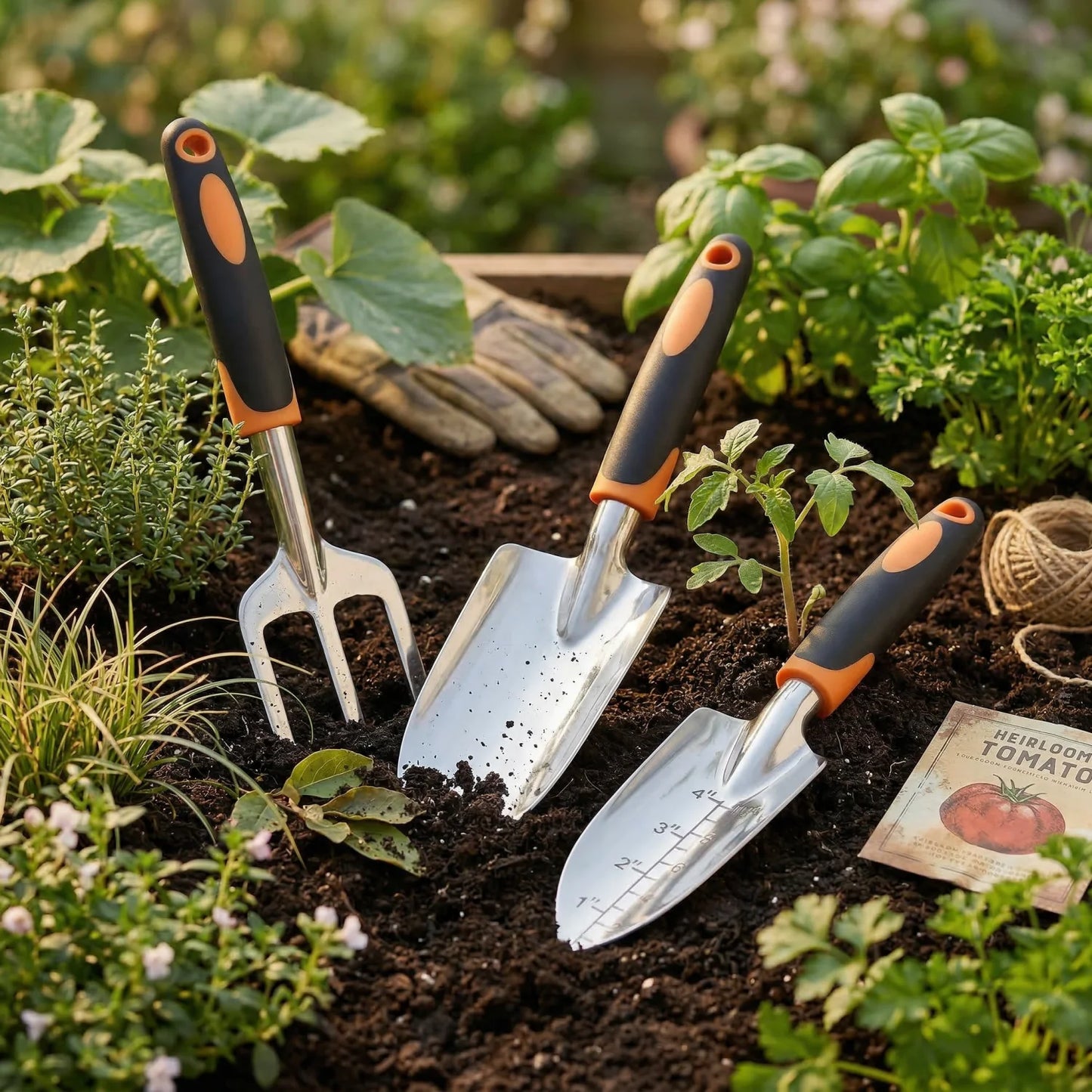 Precise Control Gardening Tools Set 3 Piece Magnesium Aluminum Trowels
