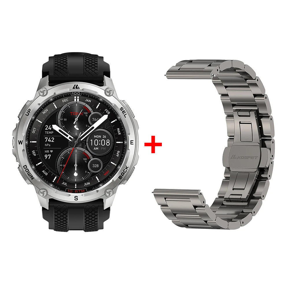 KOSPET Tank T4 Smartwatch GPS Offline Maps 10ATM Waterproof
