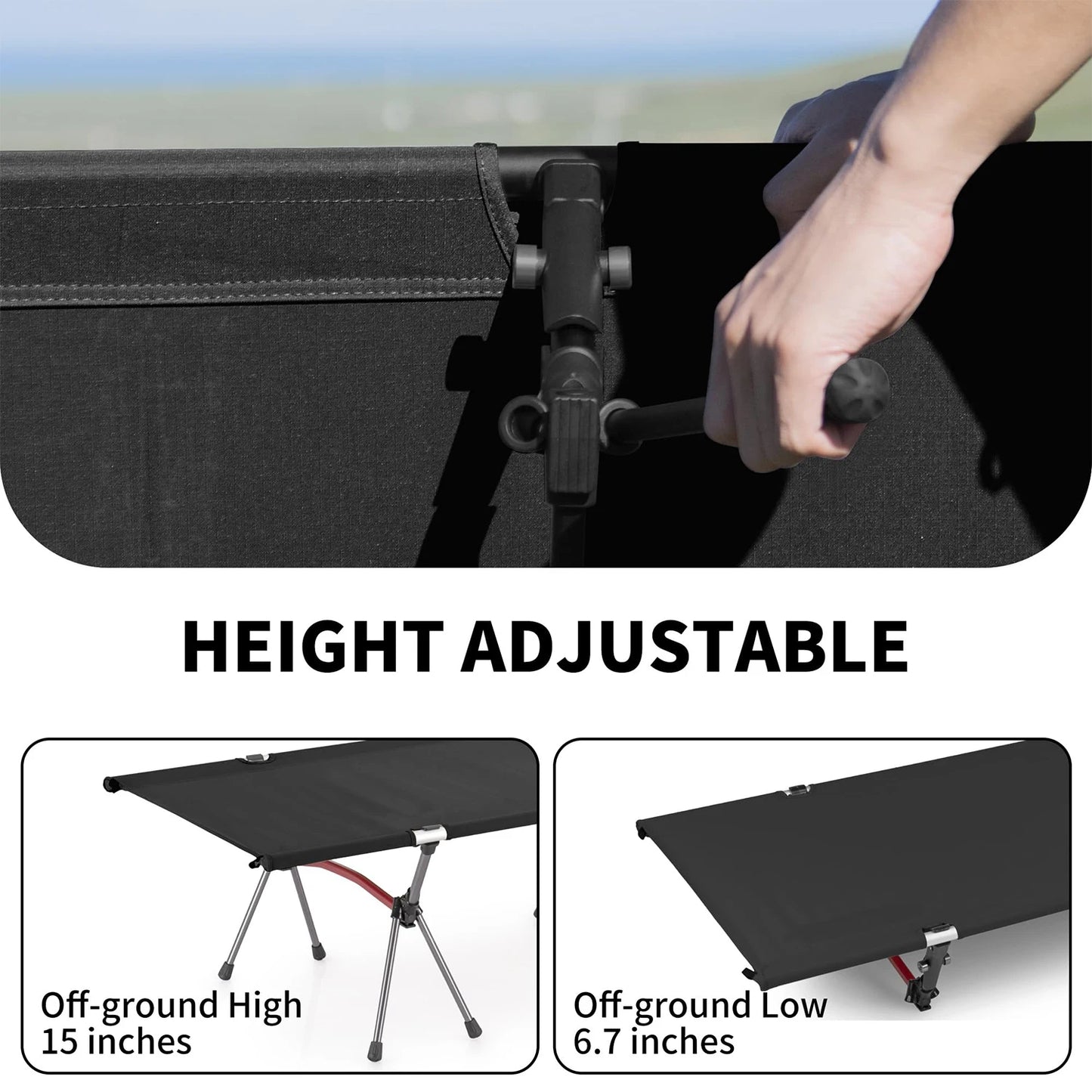 WESTTUNE Ultra Light Aluminum Folding Bed For Camping