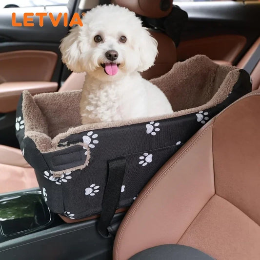 LETVIA Pet Car Carrier Center Console Seat For Pets