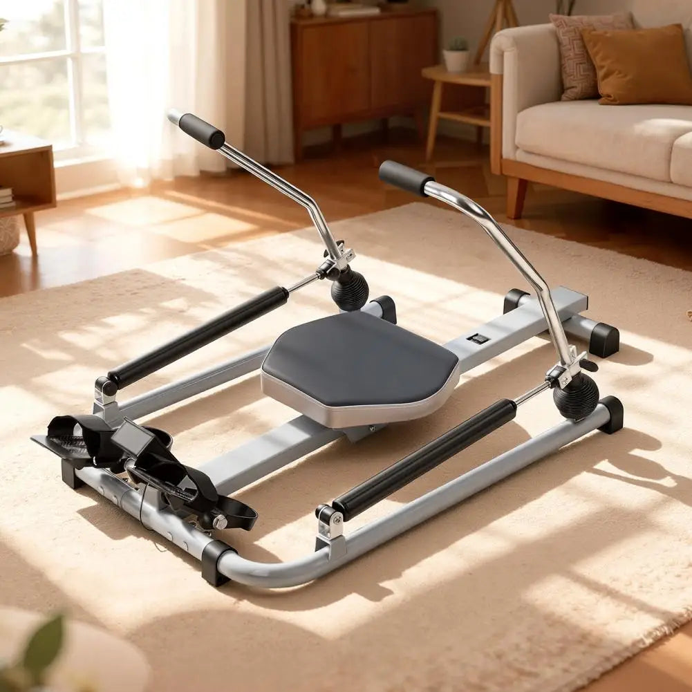 Hydraulic Rowing Machine With LCD Monitor And Adjustable Resistance