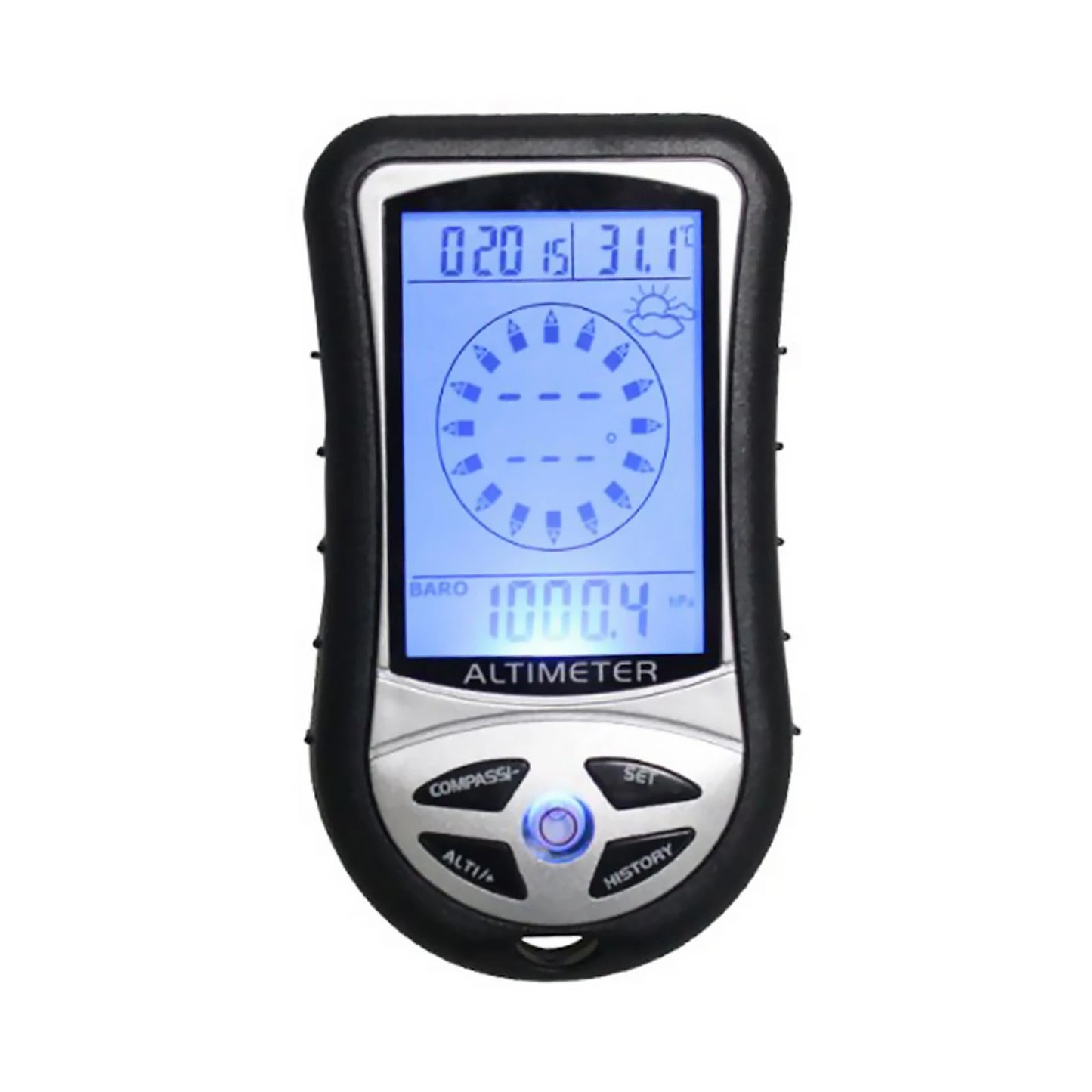 8-In-1 Handheld Digital Altimeter Compass Thermometer With Backlight