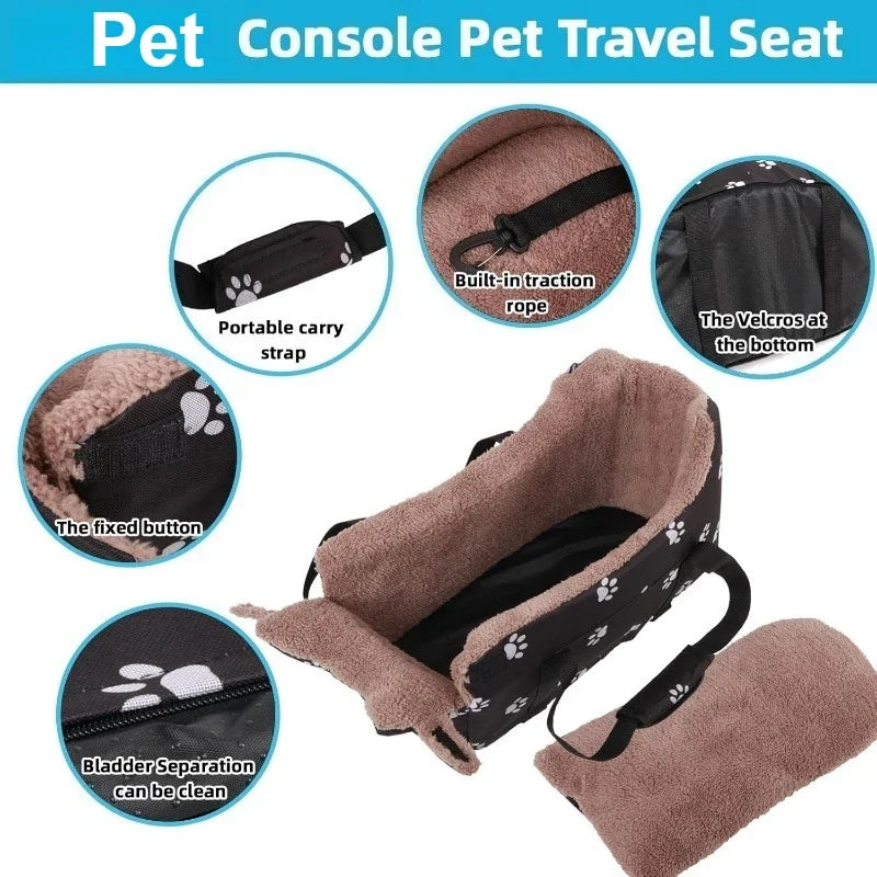 LETVIA Pet Car Carrier Center Console Seat For Pets