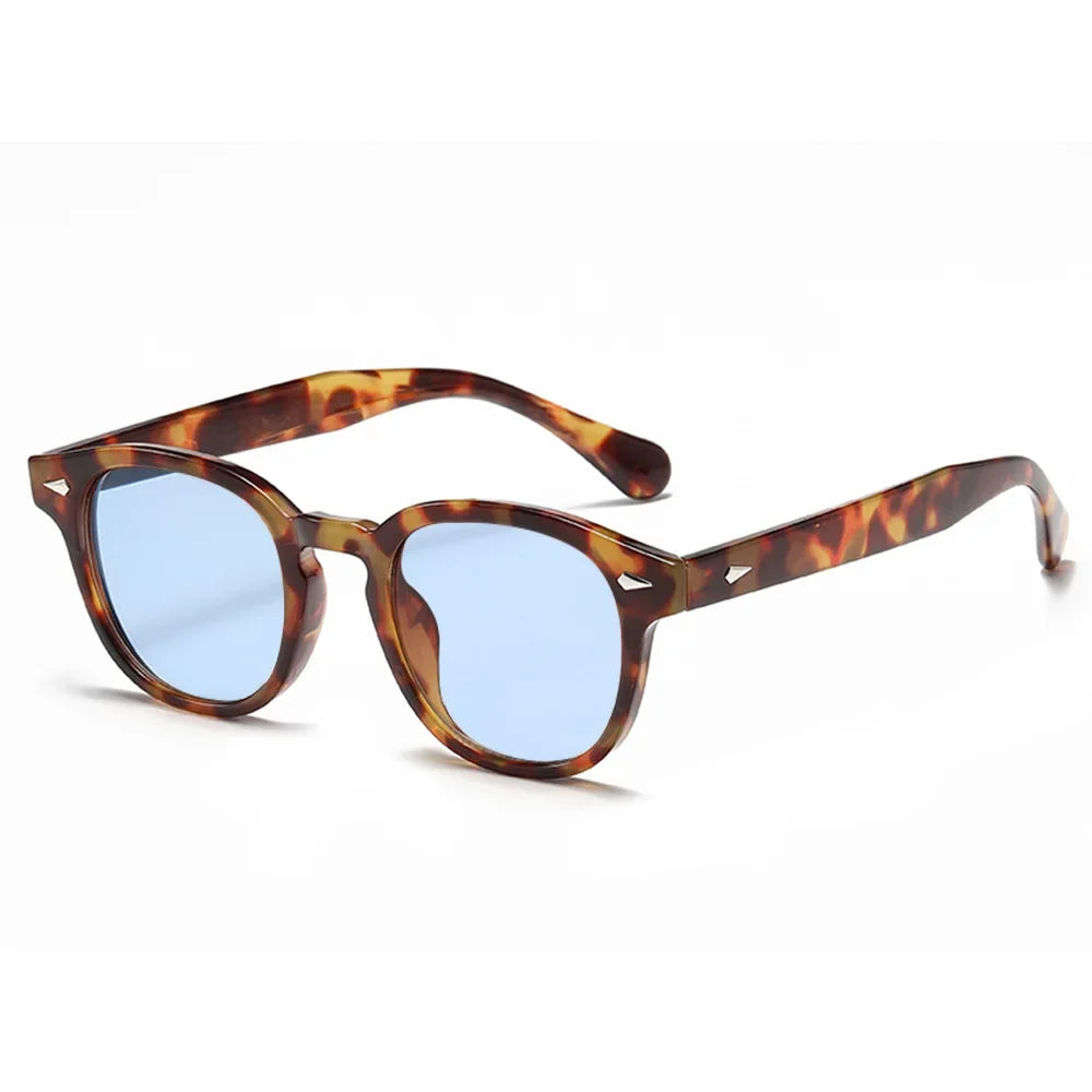 JNPCXI Retro Round Sunglasses UV400 Rivet Style