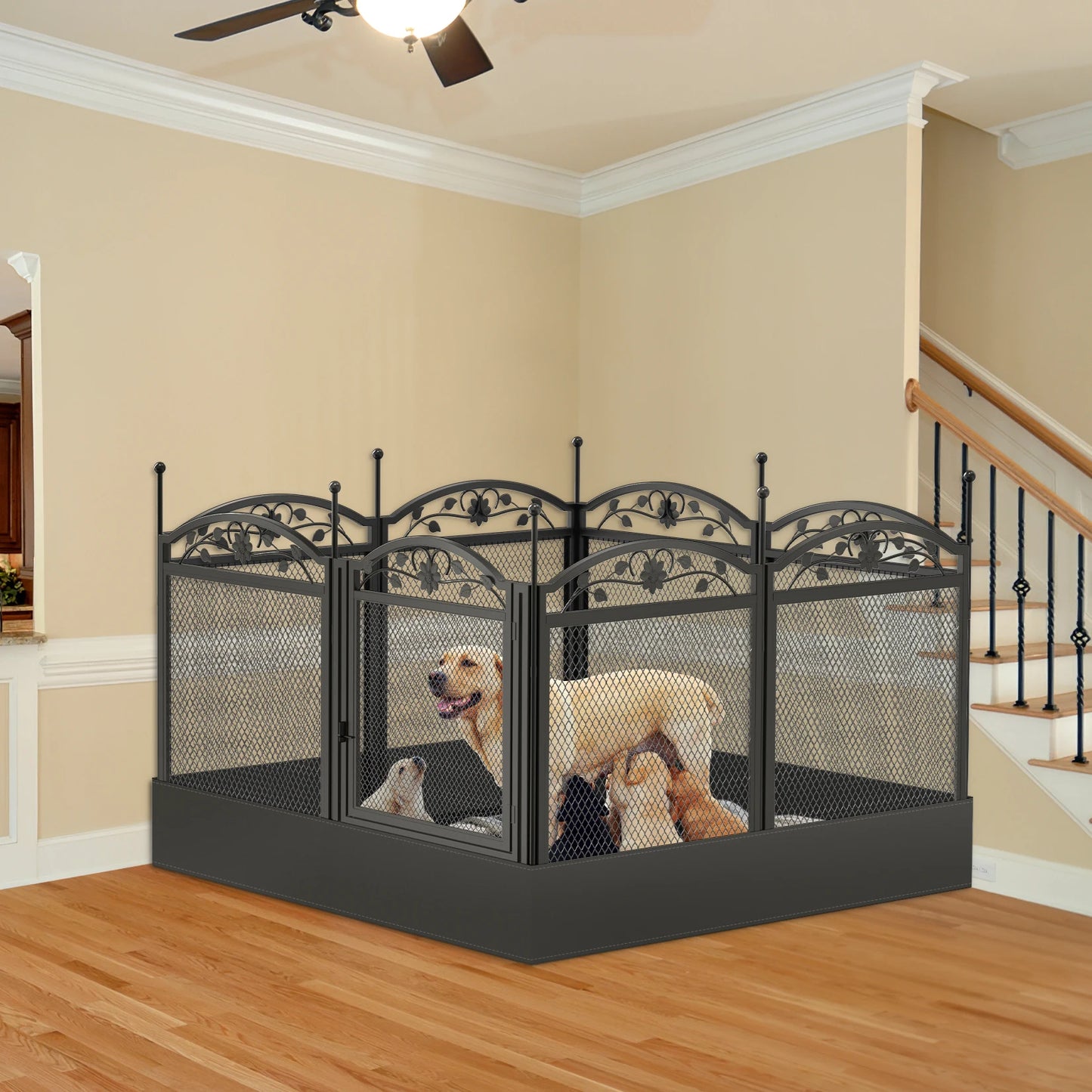 BINGOPAW Heavy Duty Dog Playpen for Outdoor and Indoor Use